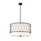 Z-Lite Dalton 4 Light Pendant, Matte Black & White 198-24MB - alternate 1